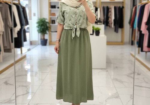 شومیز گره ای و دامن بهناز